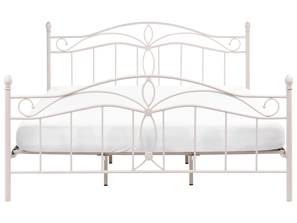 Bett mit Lattenrost Metall ANTLIA 180 x 200 cm Hellbeige_1165244
