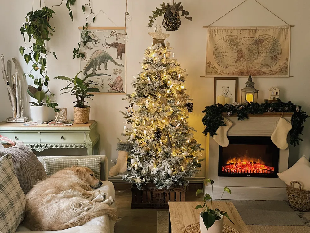 Künstlicher Weihnachtsbaum mit Schnee TOMICHI 180 cm Weiß_837594
