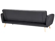 Sofa Bed 3 Seater FLORLI Fabric Black_704148