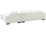 Ecksofa 4-Sitzer LUNGO Bouclé Weiß linksseitig_962378