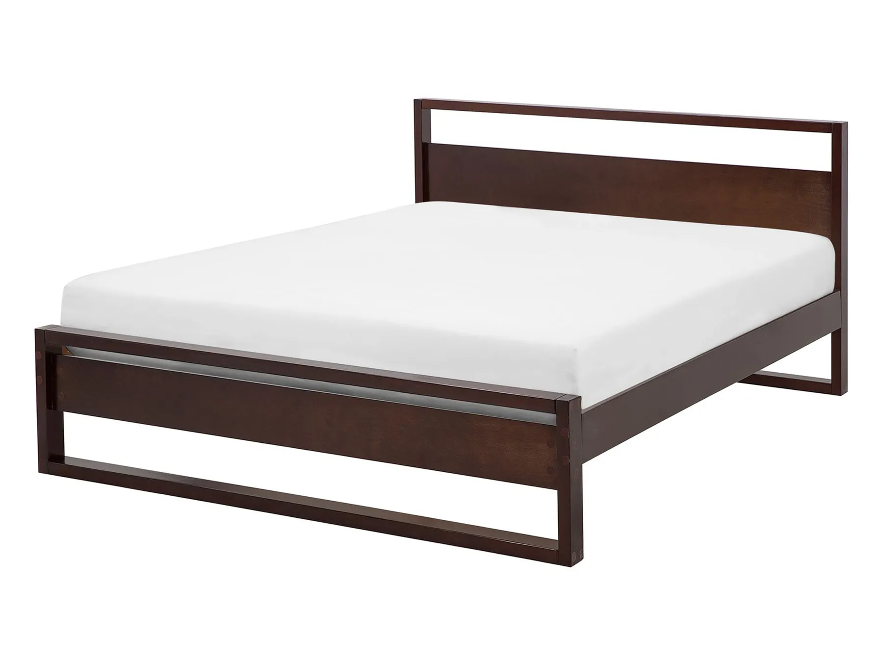Bed Pine Wood GIULIA 140 x 200 cm (EU Double) Dark Brown_743830