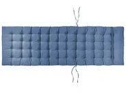 Sonnenliege mit Kissen CESANA PREMIUM mit Relaxfunktion Akazienholz Blau_1070547