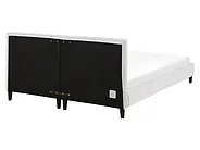 Postelja Žamet FITOU 160 x 200 cm Bela_777106