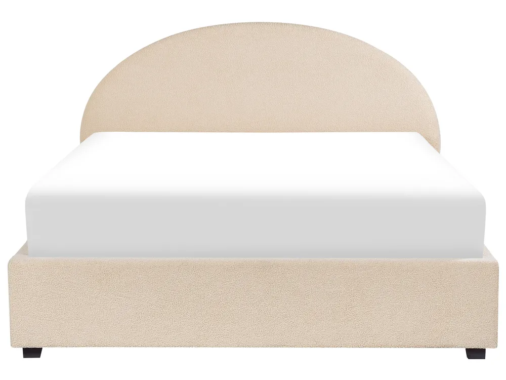 Bett mit Stauraum VAUCLUSE Bouclé Beige 180 x 200 cm_820382