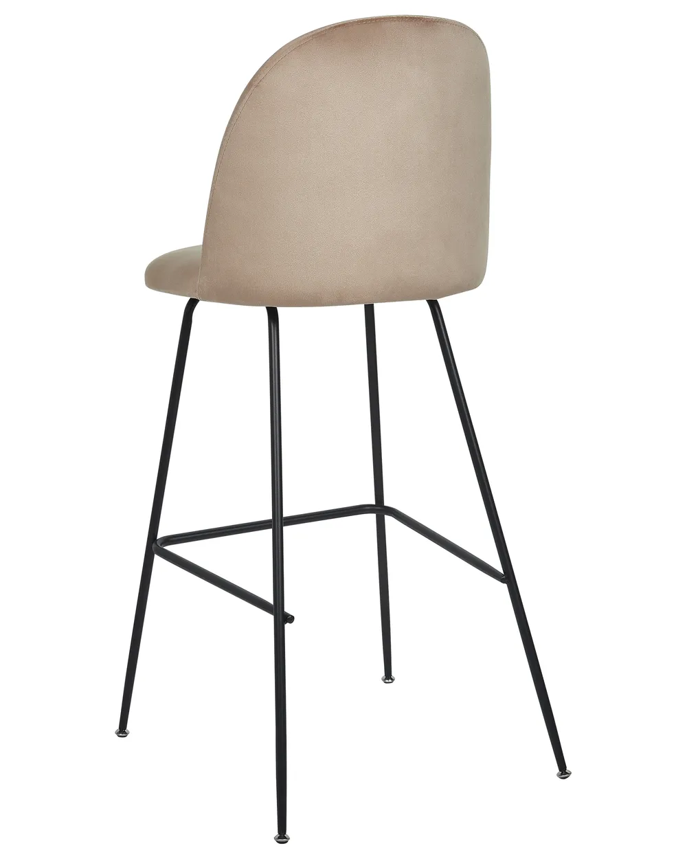 Set of 2 Bar Chairs ARCOLA Velvet Taupe_902385