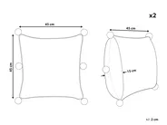 Dekokissen 2er Set OCOTEA 45 x 45 cm Baumwolle Grau Ohne Muster_914080