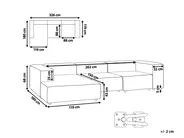 Modul Ecksofa 4-Sitzer ARDAL Cord Hellbraun rechtsseitig_940752