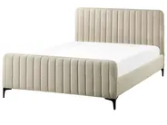 Bett mit Lattenrost Bouclé LUNAN 140 x 200 cm Beige_1023525