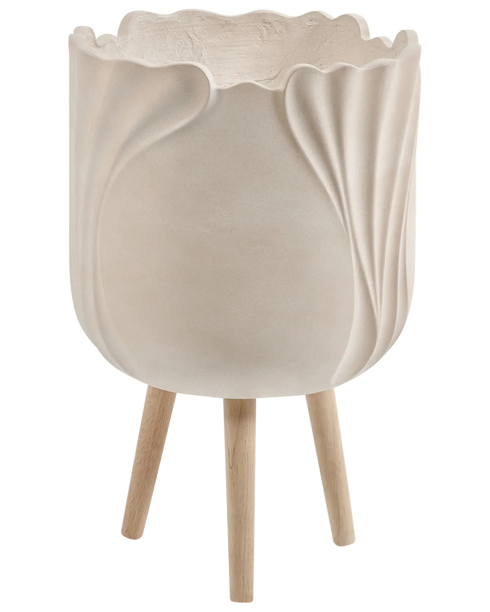 Blumentopf mit Beinen ARPONE 36 cm Hellbeige
