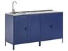 Outdoor-Küche 2er Set mit Spüle VILAMA Blau Metall