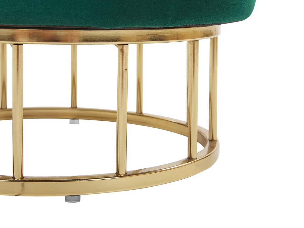 Storage Pouffe ELGIN Velvet Dark Green_772385