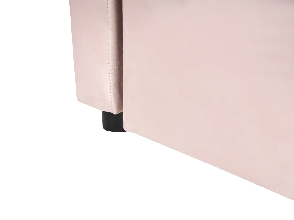 Ausziehbett Samtstoff CHAVONNE 90 x 200 cm Rosa_1022028