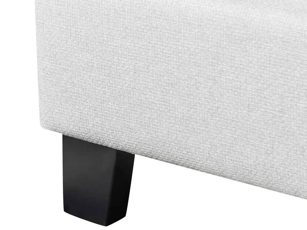Lit sans tête de lit Tissu ROANNE 180 x 200 cm Gris clair_903127