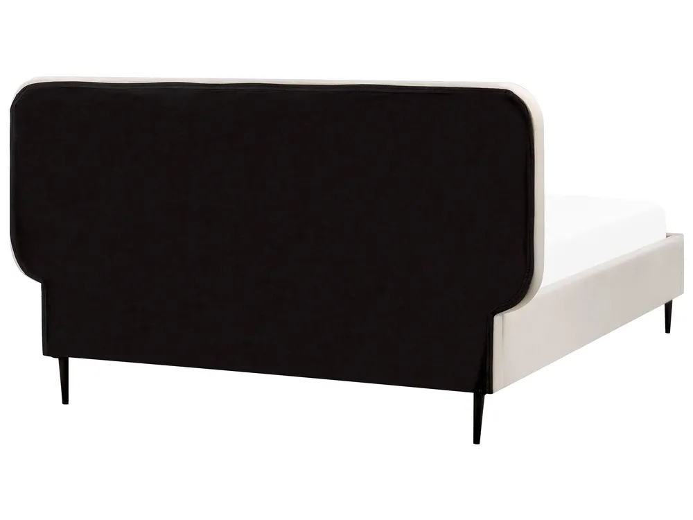 Bed Velvet BRIN 140 x 200 cm (EU Double) Beige_942036