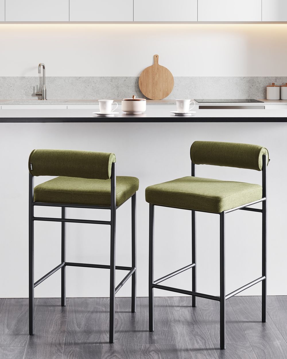 Set van 2 barstoelen AMAYA Groen