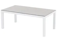 Garden Lounge Set with Table 5 Seater BORELLO Metal White_786215