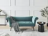 Chaiselongue NANTILLY Samtstoff Blaugrün