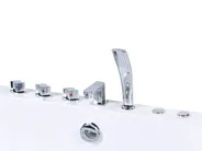 Corner Hot Tub with LED HAWES 1800 x 900 mm White_1033740