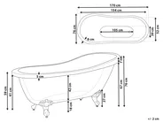 Freistehende Badewanne CAYMAN 170 x 76 cm Rot_817196