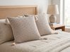 Dekokissen 2er Set HAKONE 42 x 42 cm Taupe Geometrisches Muster