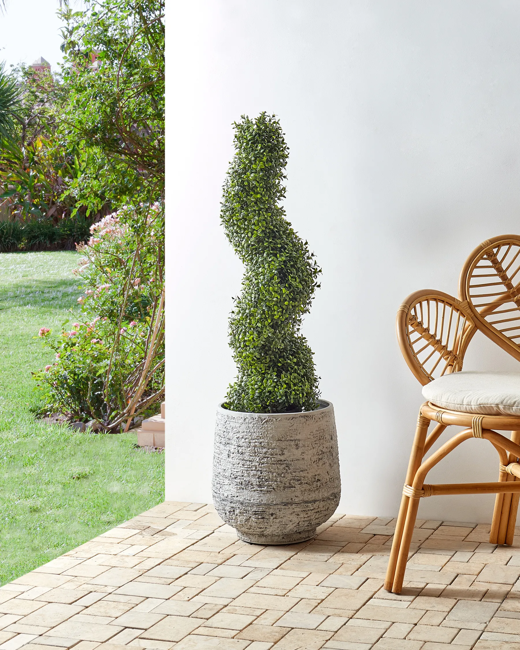 Kunstpflanze BUXUS SPIRAL TREE 98 cm Grün_901126