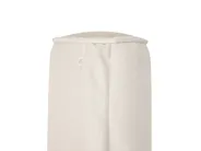 Linksseitige Chaiselongue LUIRO mit Stauraum Samtstoff Beige_1000662