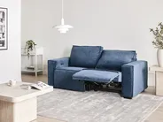 Electric Recliner Sofa 2 Seater NUKARI Fabric Blue_999323