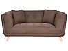Sofa 2-Sitzer HABO Stoff Dunkelbraun
