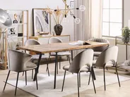 Ausziehbarer Esstisch HARLOW Dunkelbraun 140/180 cm 90 cm_793863