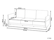 Sofa 3-Sitzer CILENS Stoff Schwarz_1120363