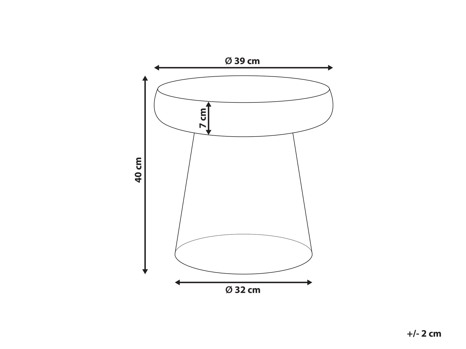 Side Table CALDERA Glass Transparent_883029