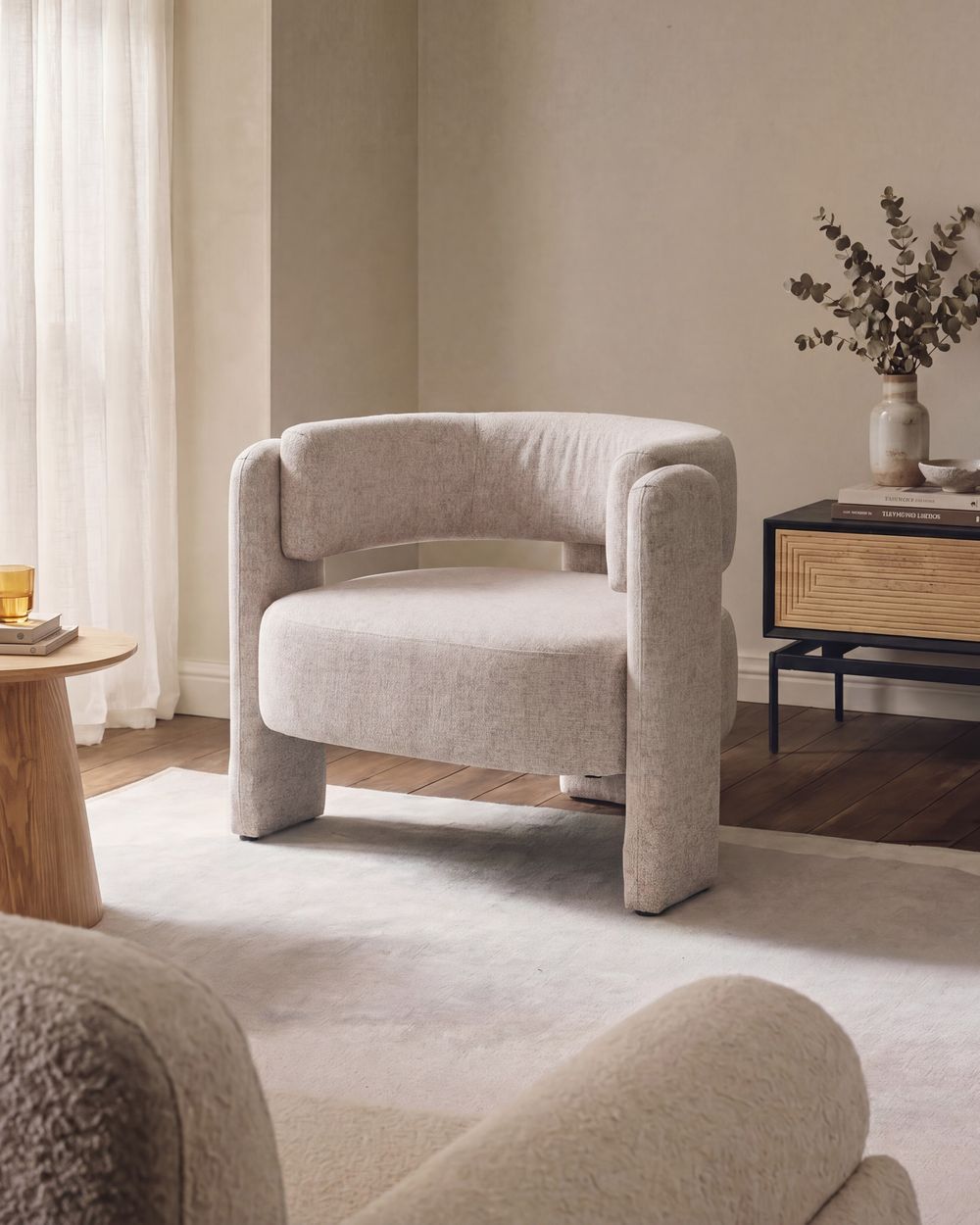 Armchair MAGGEBY Fabric Beige