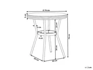 Outdoor Bistrotisch RIFREDDO 70 cm 70 cm Sicherheitsglas Grau_1062335