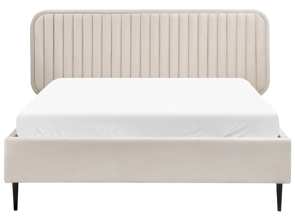 Bed Velvet BRIN 140 x 200 cm (EU Double) Beige_942035