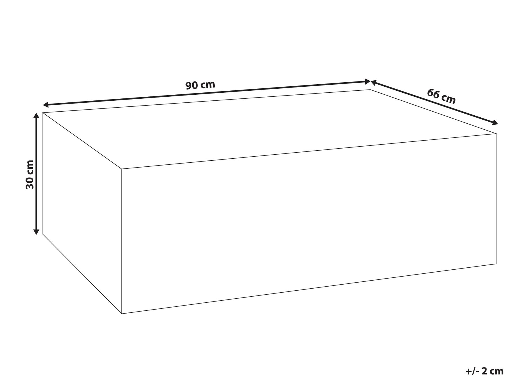 Couchtisch NOBRES 90 cm 66 cm Brauner Marmor_1192551