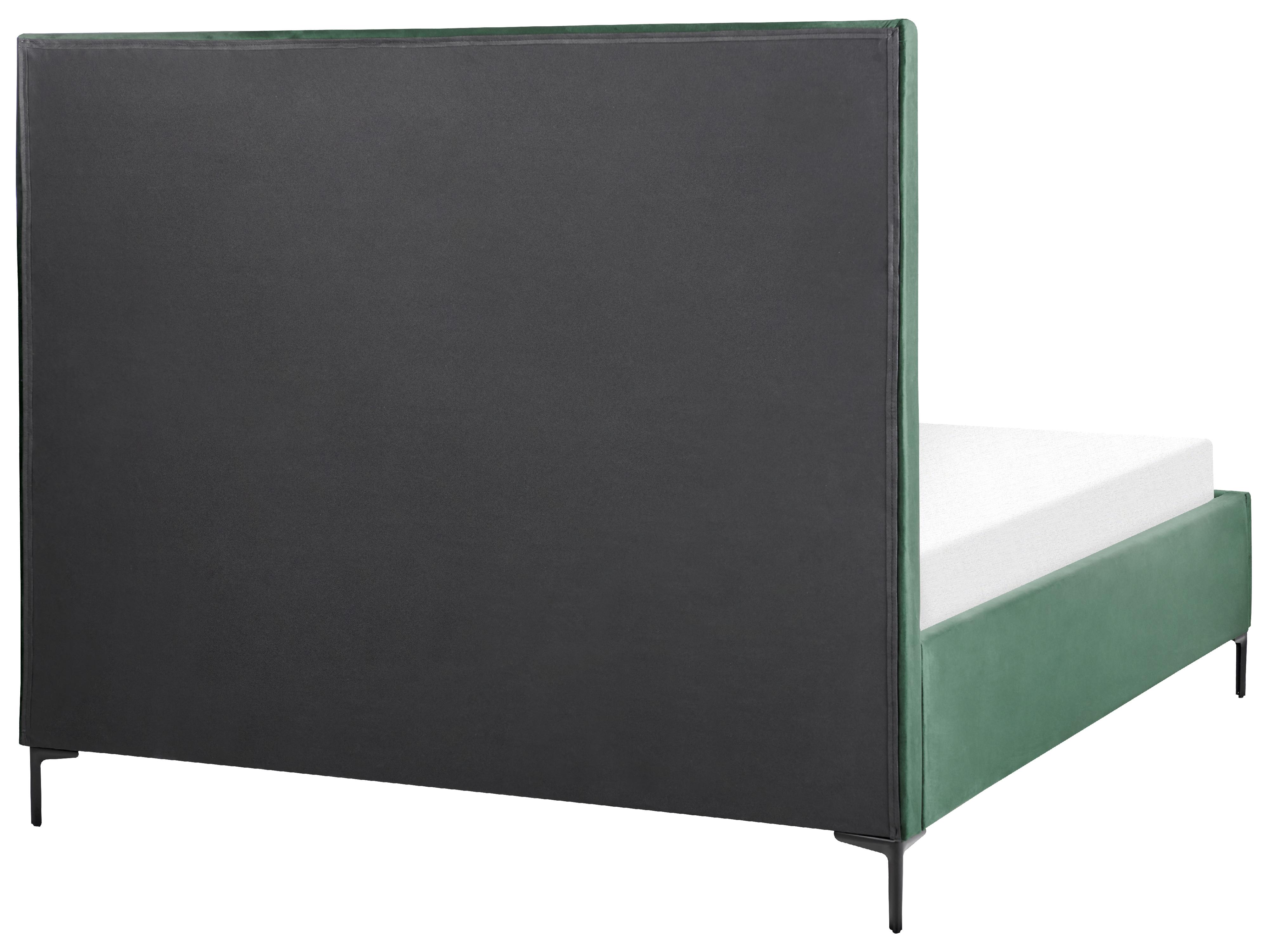 Spalni komplet SEZANNE Žamet Temno zelena 160 x 200 cm_892540