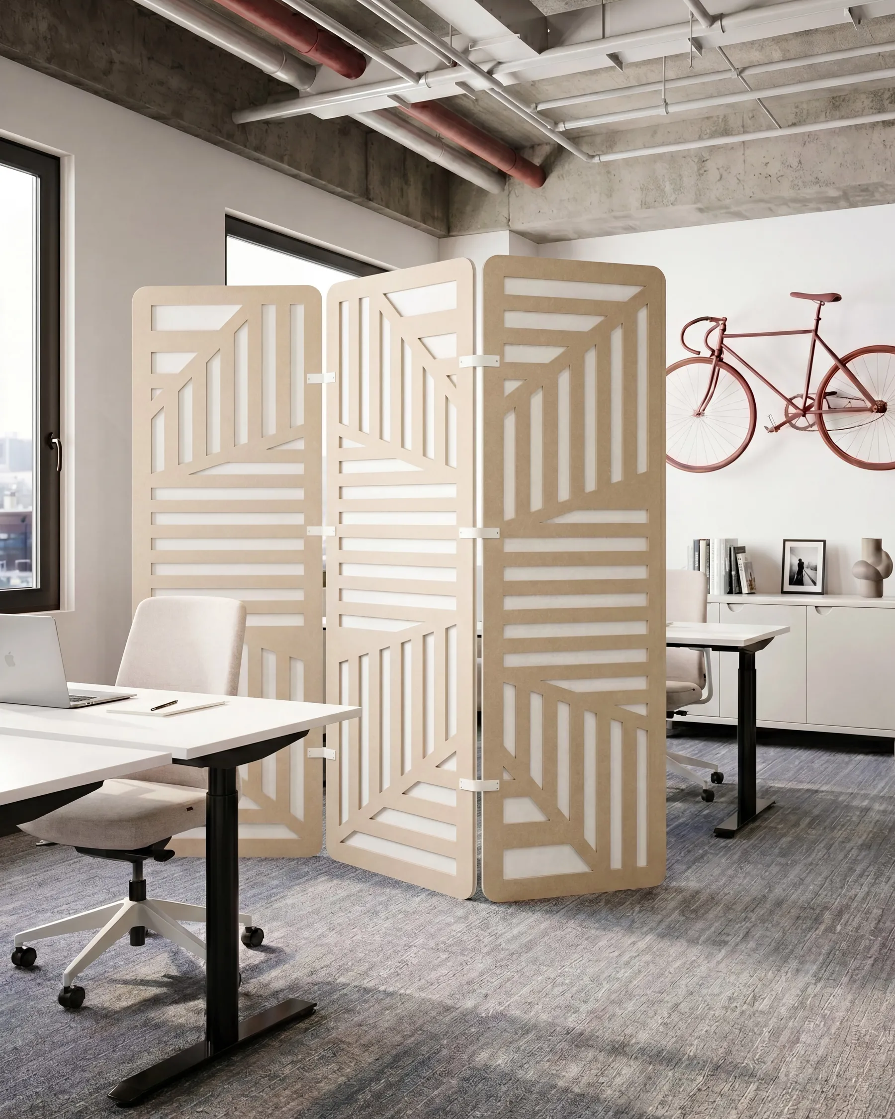 Büro-Raumteiler FUTURA Beige_1014912
