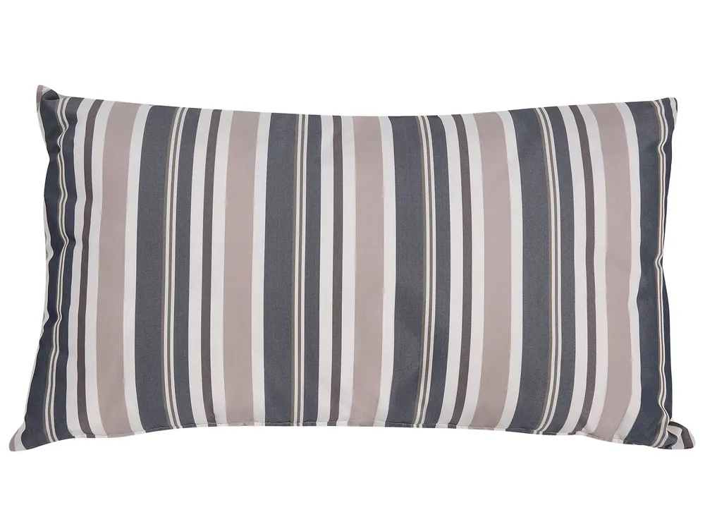 Gartenkissen 2er Set KASTOS Streifenmuster 40 x 70 cm Taupe_783418
