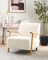 Sessel LESJA Bouclé Hellbeige_1173888