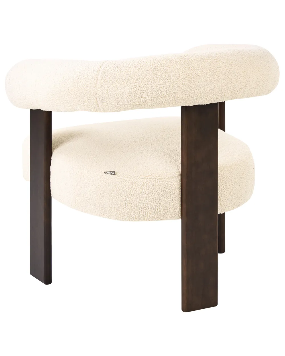 Sessel ILBRO Bouclé Cremeweiß / Dunkelbraun_984748