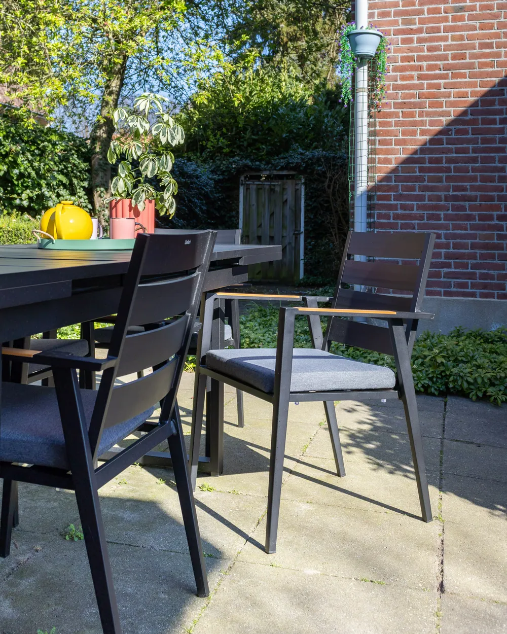 Gartenmöbel Set 8-Sitzer VALCANETTO/TAVIANO inkl. Kissen Metall Schwarz_981151