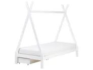 Dječji krevet s ladicama Teepee Borovo drvo DEVAY 90 x 200 cm Bijeli_963569