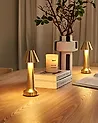 Kabellose LED Tischlampe 2er Set JOANES mit Dimmer Metall Gold