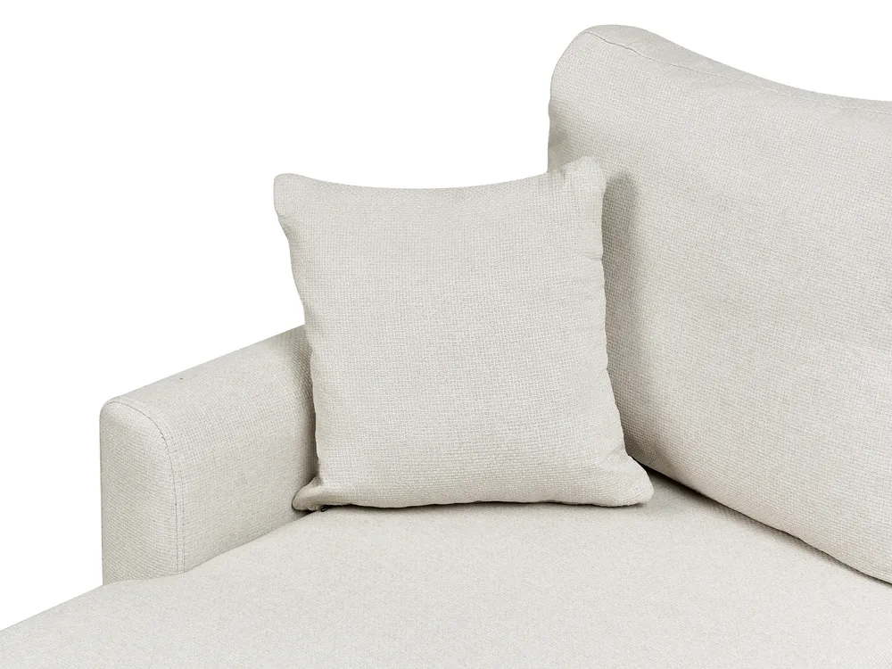 Eckschlafsofa 3-Sitzer NASSJO Kunstleinen Cremeweiß rechtsseitig_999862