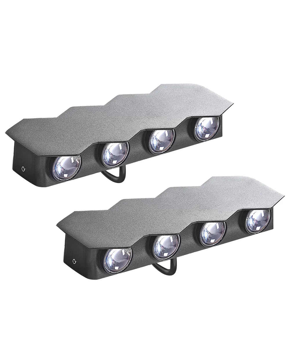 LED Außenwandleuchte 2er Set WELDON Schwarz