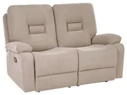 Sofa Set manuell verstellbar 3-Sitzer BERGEN Stoff Taupe_1107182