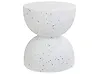 Beistelltisch CAORIA 40 cm 40 cm Terrazzo Optik Weiß