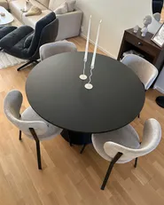 Dining Table OYEN Black 120 cm 120 cm_1023927