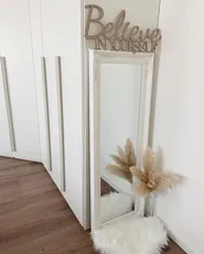 Wandspiegel VARS 51 cm 141 cm Weiß_798247