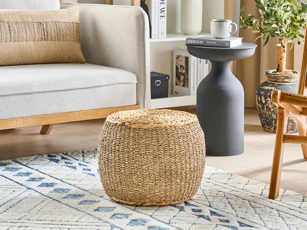 Pouf HAIPHONG Seegras Beige